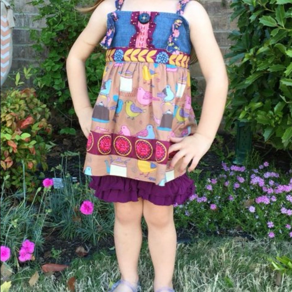 Matilda Jane Tunic top ‘Turtle Dove’ size 4.  GUC